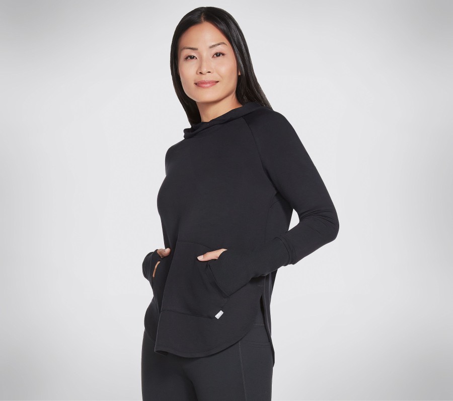 SKECHERS Skechers Go Lounge Awakened Hoodie Black Tops