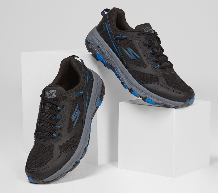 SKECHERS Skechers Gorun Trail Altitude - Marble Rock Black / Blue Athletic Sneakers