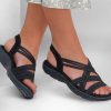 SKECHERS Reggae Slim - Simply Stretch Black Sandals