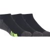 SKECHERS 3 Pack Half Terry Athletic Socks Black Accessories