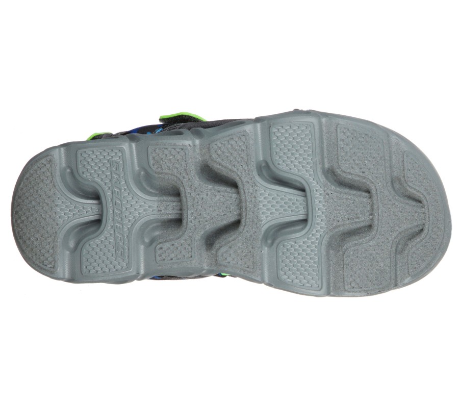 SKECHERS S Lights: Hypno-Splash - Sun Breaks Blue / Lime Sandals