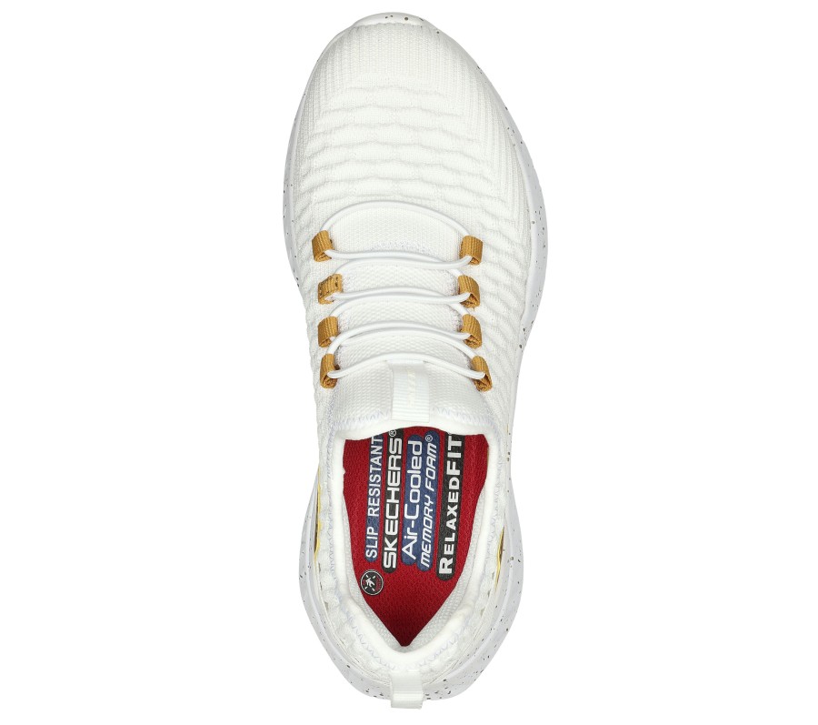 SKECHERS Work Relaxed Fit: Tilido - Clairit Sr White / Gold Work & Safety