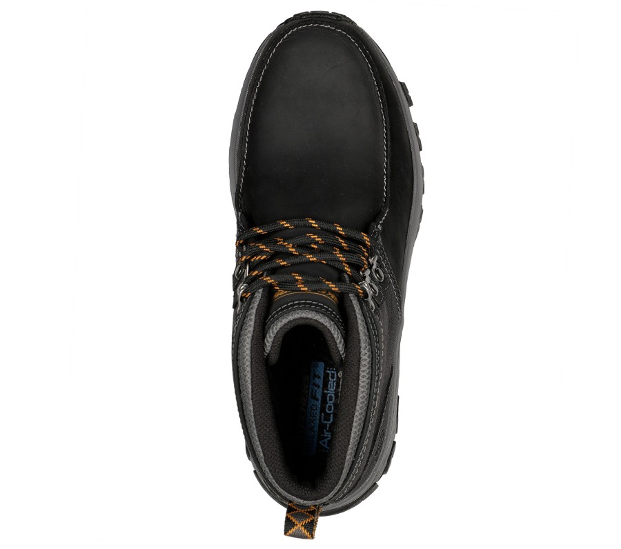 SKECHERS Relaxed Fit: Edgmont - Forsett Black Lace Up Oxfords