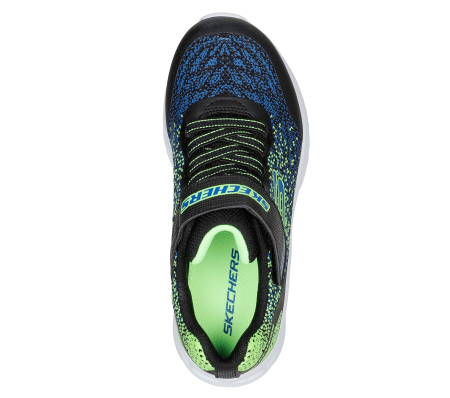 SKECHERS Microspec Ii - Tromson Black / Lime Athletic Sneakers