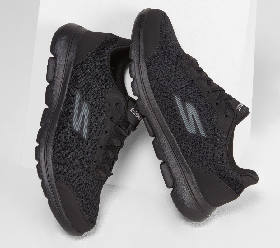 SKECHERS Go Walk 5 - Qualify Black Athletic Sneakers