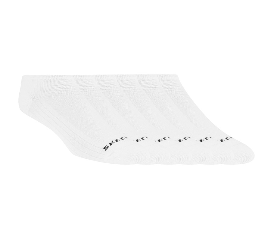 SKECHERS 6 Pack No Show Coolmax Socks White Accessories