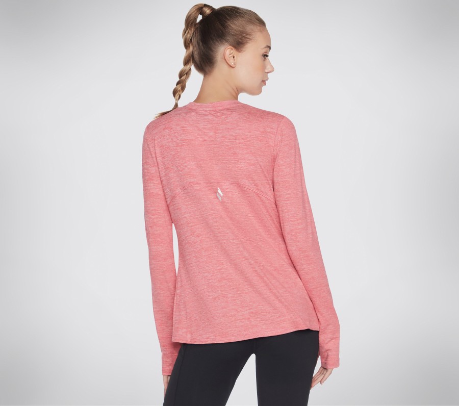 SKECHERS Go Dri Swift Long Sleeve Red / Pink Tops