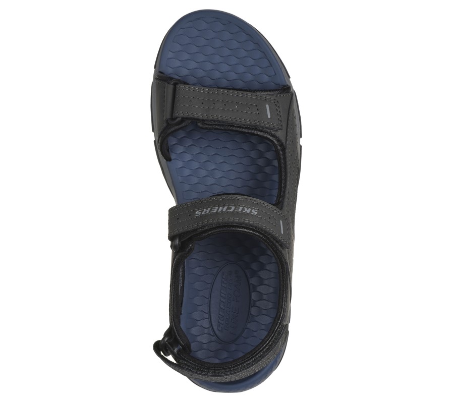 SKECHERS Relaxed Fit: Tresmen - Garo Charcoal Sandals