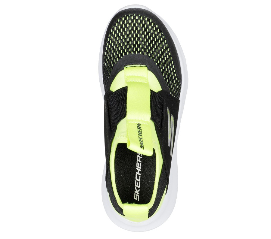 SKECHERS Skech Fast Black / Yellow Slip-Ons