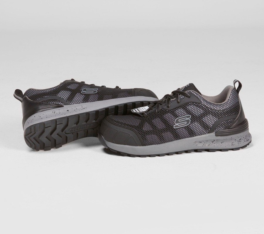 SKECHERS Work: Bulklin - Lyndale Comp Toe Black / Gray Work & Safety