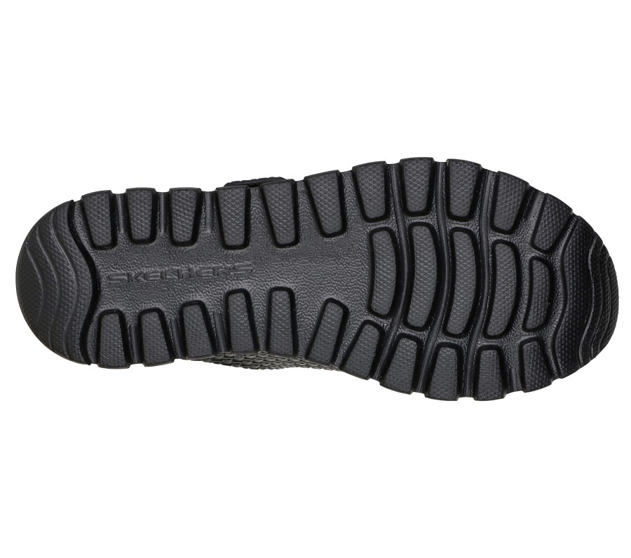 SKECHERS Foamies: Arch Fit Footsteps - Hi'Ness Black Sandals