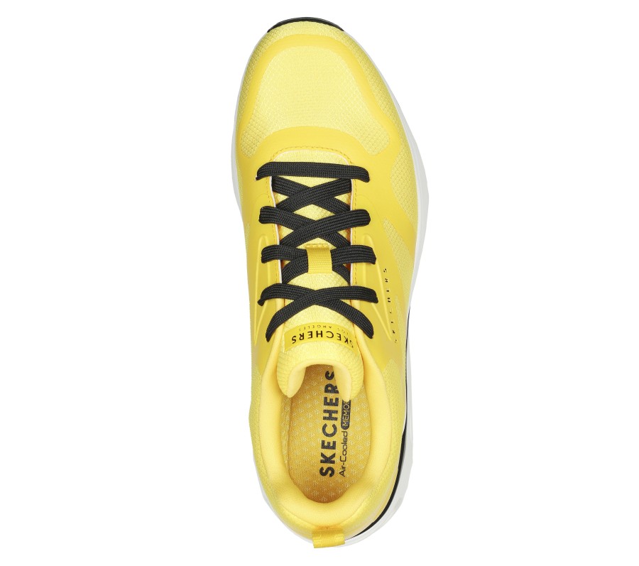 SKECHERS Tres-Air Uno - Revolution-Airy Yellow Athletic Sneakers