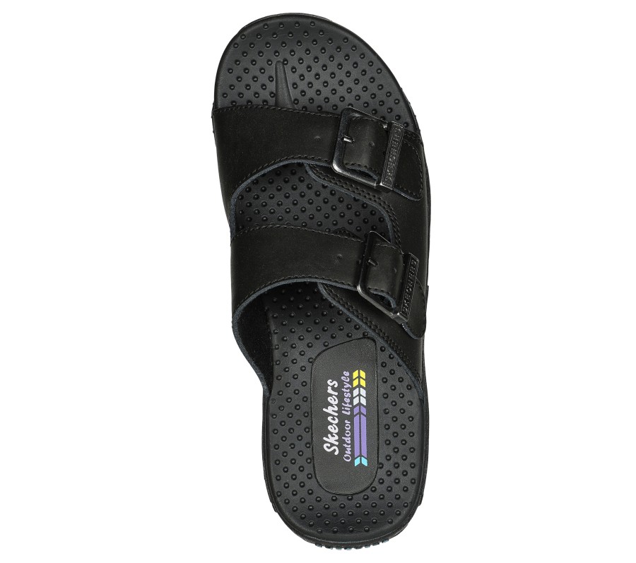 SKECHERS Reggae - Jammin' Black Sandals