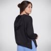 SKECHERS Skechluxe Restful Long Sleeve Hoodie Black Tops