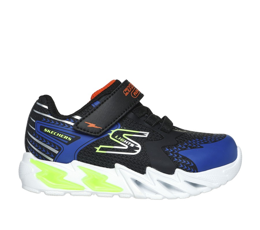 SKECHERS S-Lights: Flex-Glow Bolt Black / Blue Light-Up