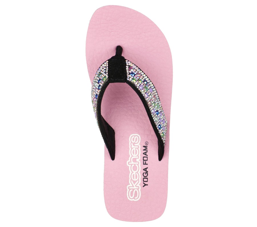 SKECHERS S Lights: Vinyasa Sparks - Sunrise Shine Black / Pink Sandals