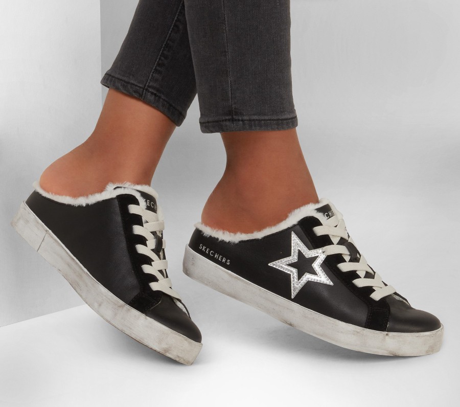 SKECHERS Diamond Starz - Wear-Ever Black Slip-Ons