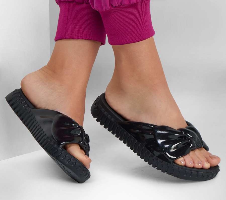 SKECHERS Foamies: Sepulveda Blvd - So Sweet Black Sandals