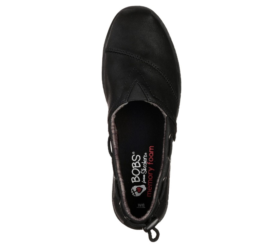 SKECHERS Bobs Chill Luxe - Clued In Black Slip-Ons