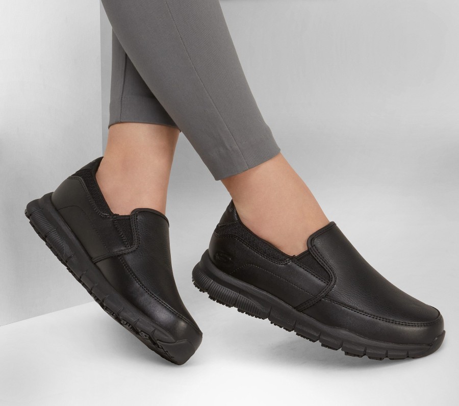 SKECHERS Work Relaxed Fit: Nampa - Annod Sr Black Work & Safety