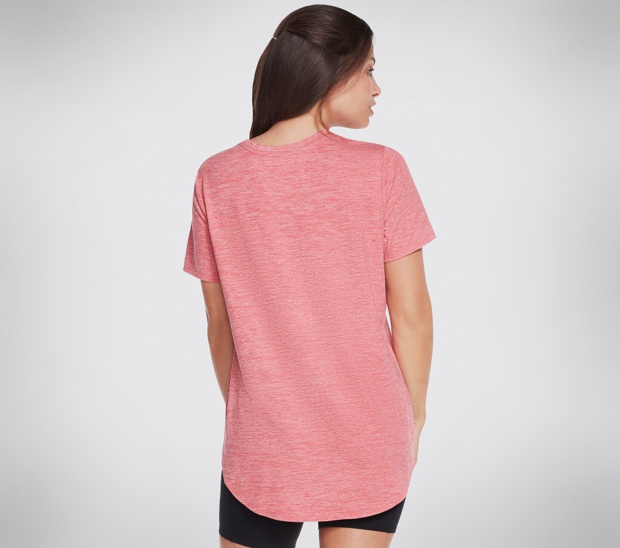 SKECHERS Go Dri Swift Tunic Tee Red / Pink Tops