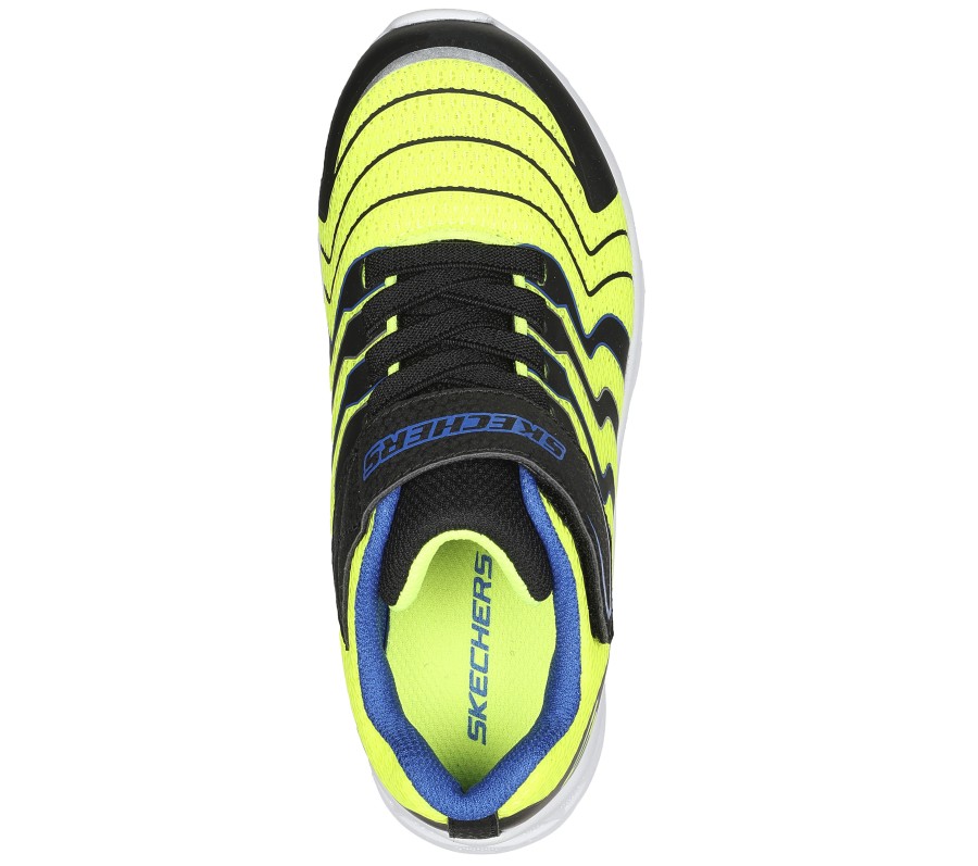 SKECHERS Microspec Ii - Tromson Black / Yellow / Blue Athletic Sneakers