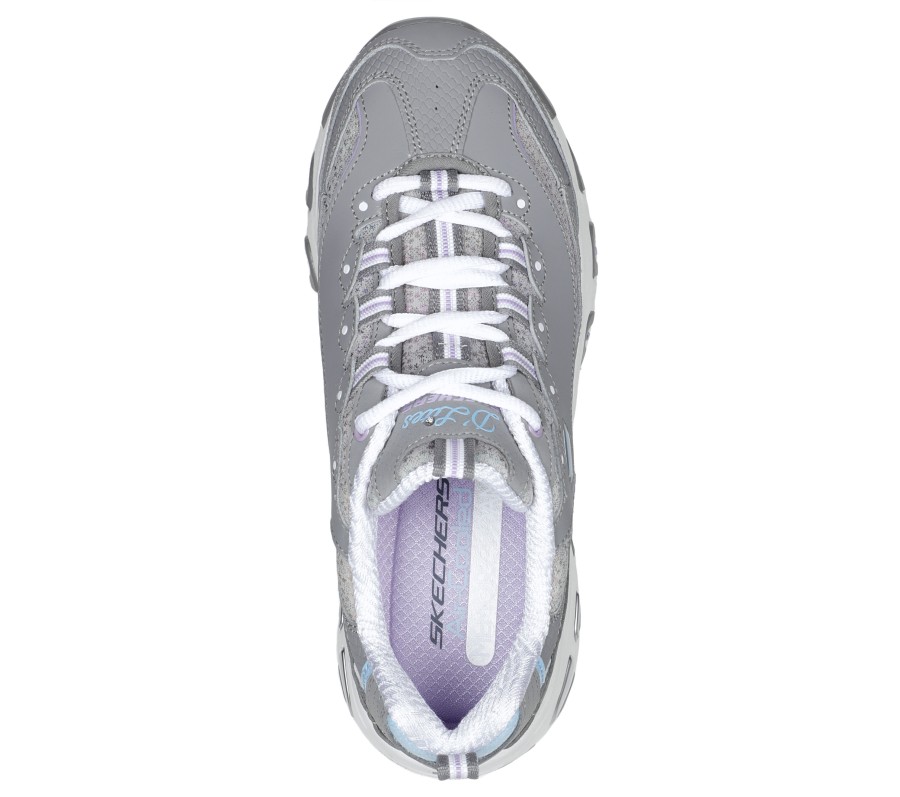 SKECHERS Skechers D'Lites - Glowing Path Gray / Multi Lace Up