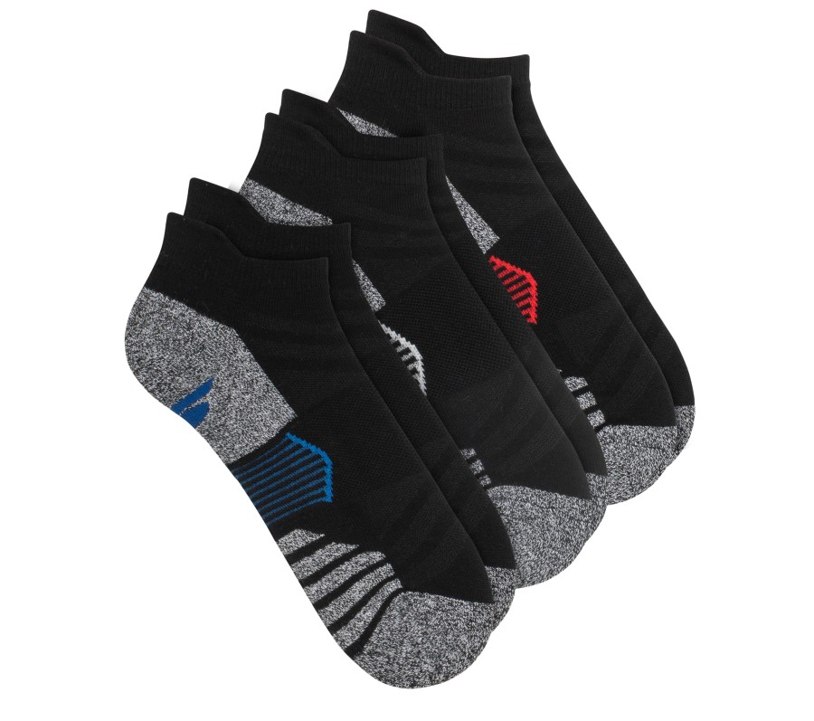 SKECHERS 3 Pack Low Cut Extra Terry Socks Black Accessories