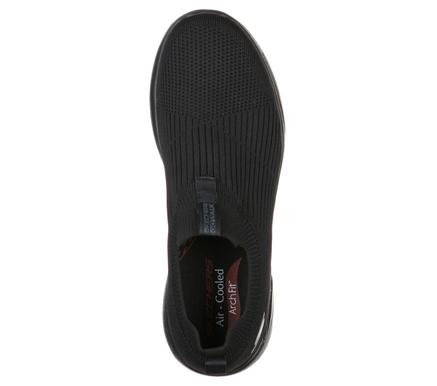 SKECHERS Go Walk Arch Fit - Iconic Black Slip-Ons