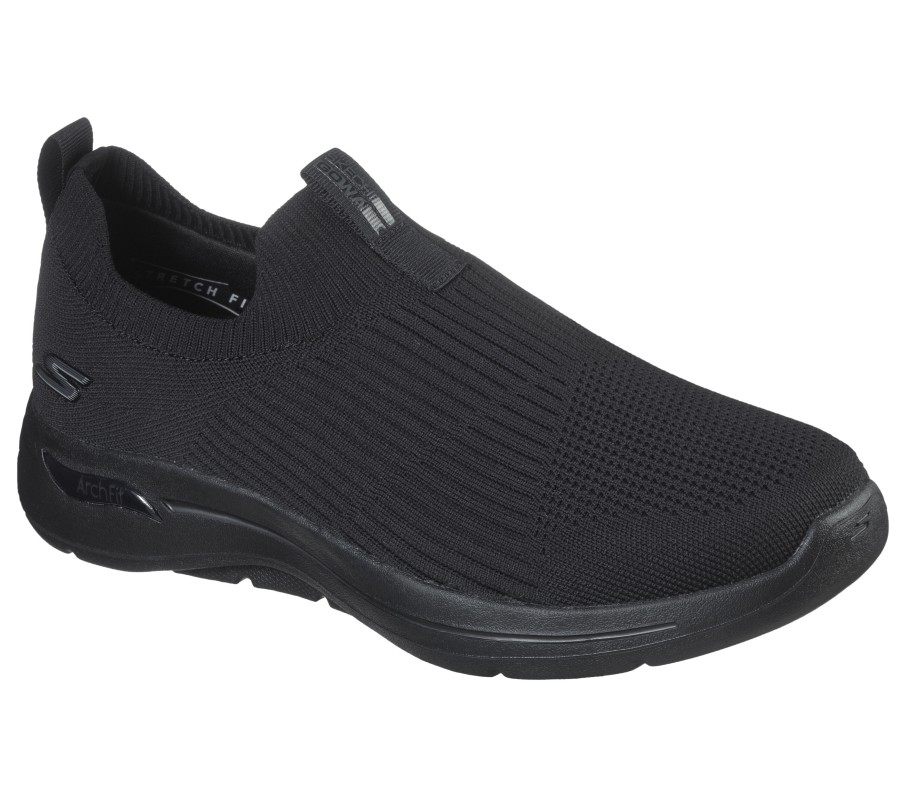 SKECHERS Go Walk Arch Fit - Iconic Black Slip-Ons