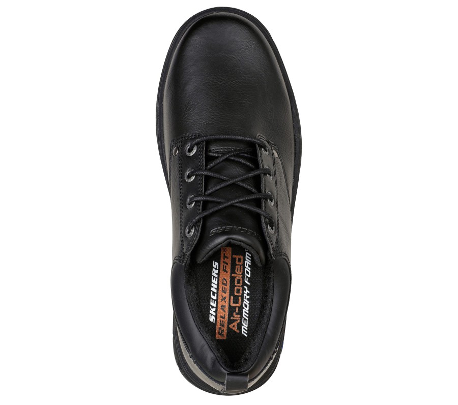 SKECHERS Relaxed Fit: Segment 2.0 - Seggler Black Lace Up Oxfords