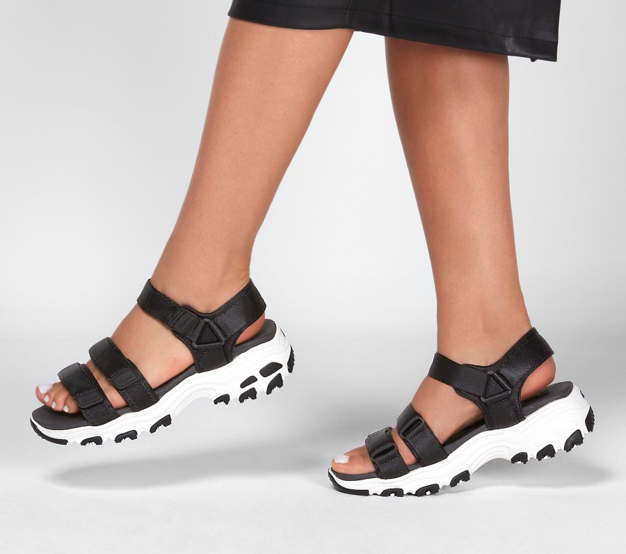 SKECHERS D'Lites - Fresh Catch Black Sandals