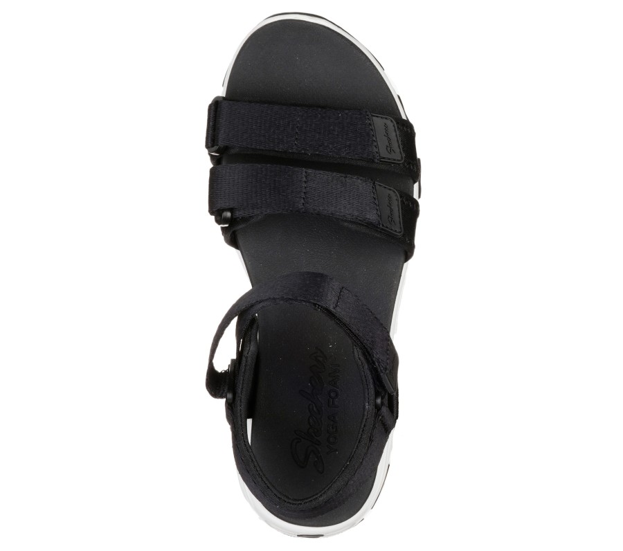 SKECHERS D'Lites - Fresh Catch Black Sandals