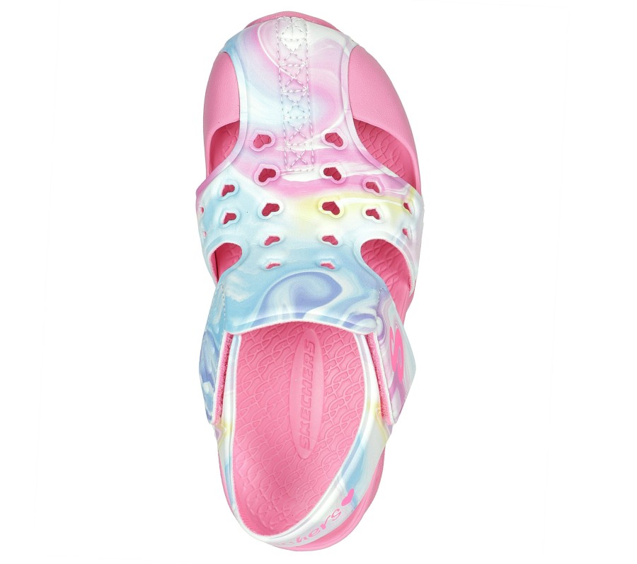 SKECHERS Side Wave - Swirl Bliss Hot Pink / Multi Sandals