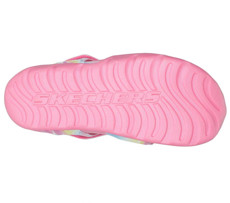 SKECHERS Side Wave - Swirl Bliss Hot Pink / Multi Sandals