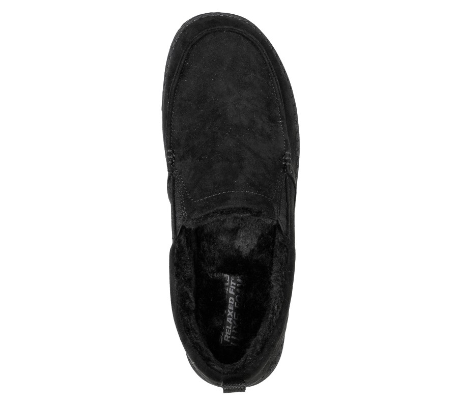 SKECHERS Relaxed Fit: Melson - Willmore Black Slippers