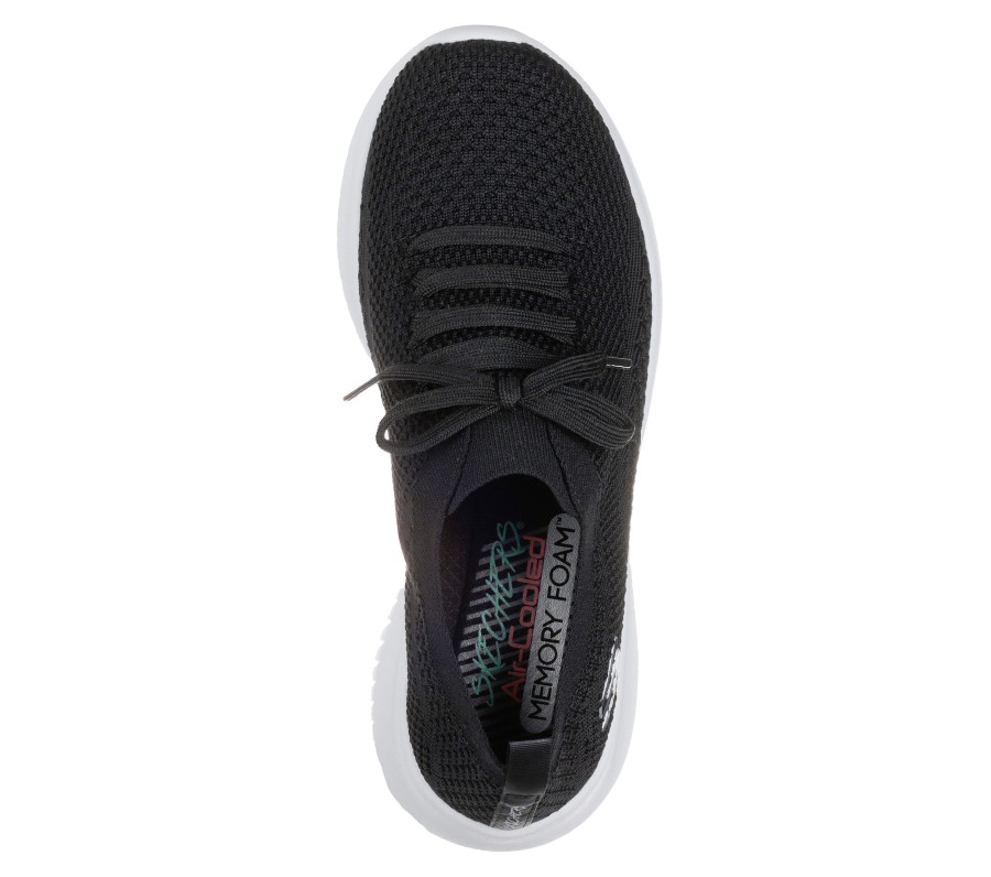 SKECHERS Ultra Flex - Statements Black / White Slip-Ons