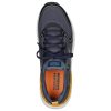 SKECHERS Max Cushioning Hyper Burst - Smooth Strike Navy / Orange Athletic Sneakers