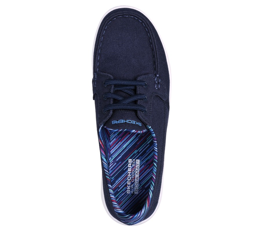 SKECHERS On-The-Go Flex - Luminescent Navy Boat Shoes