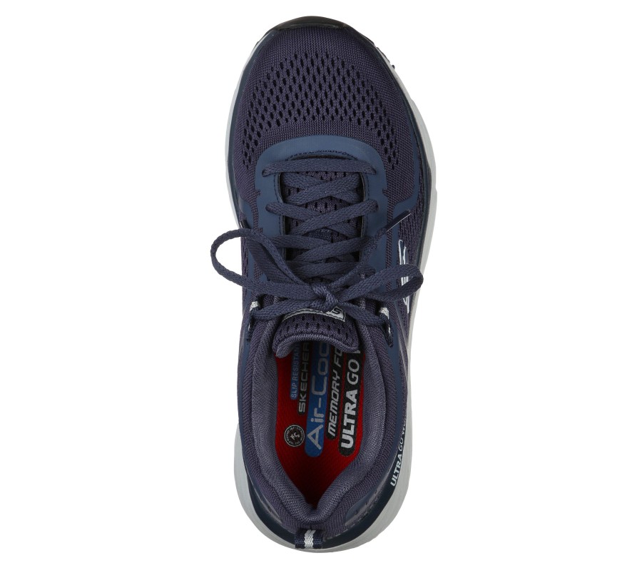 SKECHERS Work: Skechers Max Cushioning Elite Sr - Banham Navy / Gray Work & Safety