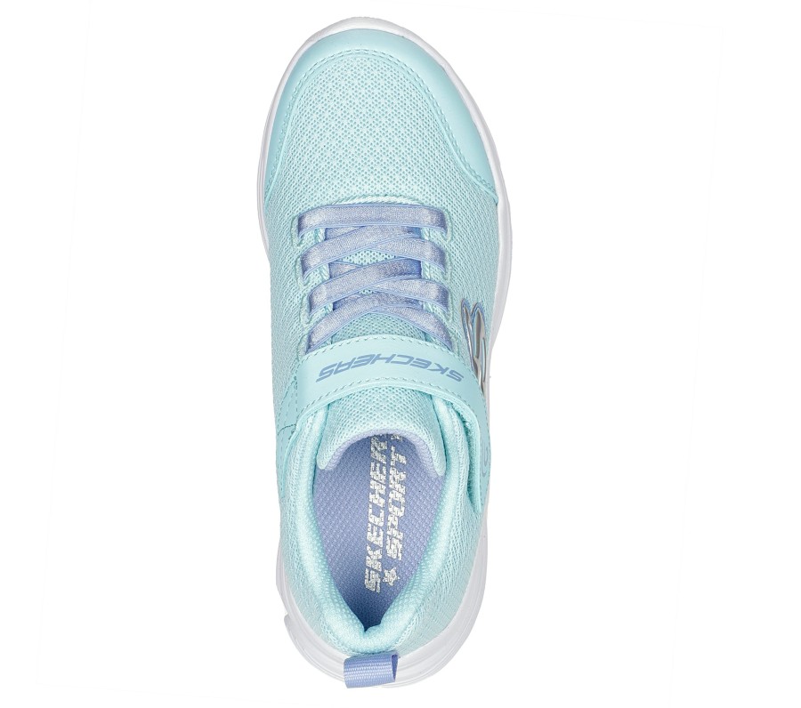 SKECHERS Wavy Lites - Blissfully Free Aqua Athletic Sneakers