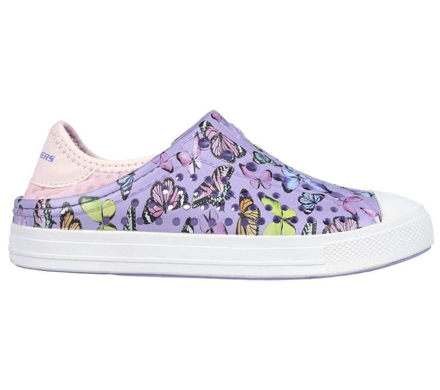 SKECHERS Foamies: Guzman Steps - Butterfly Lavender / Pink Slip-Ons