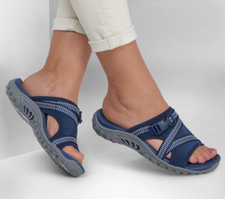 SKECHERS Reggae - Slide Thru Navy Sandals