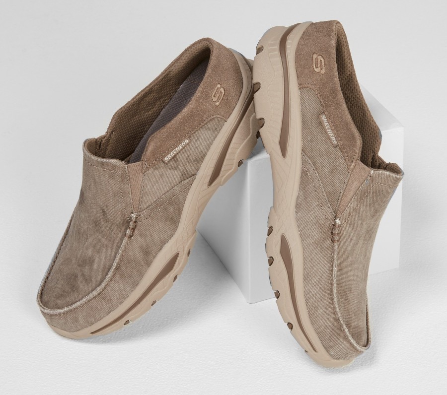 SKECHERS Relaxed Fit: Creston - Backlot Khaki Slip-Ons