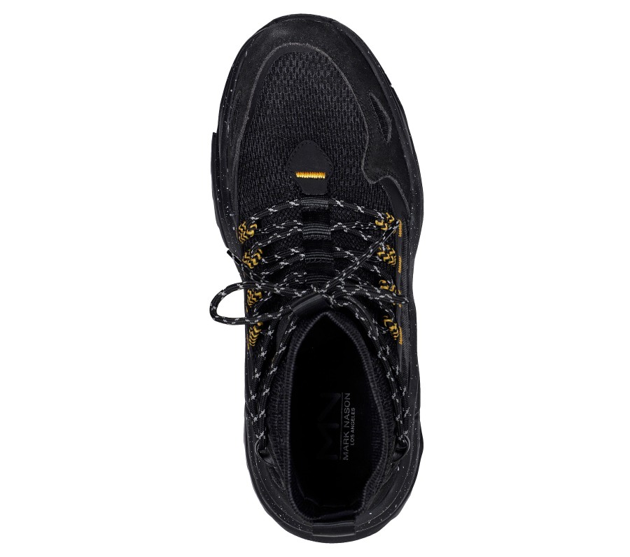 SKECHERS Smart Block - Half Dome Black / Yellow Lace Up Oxfords