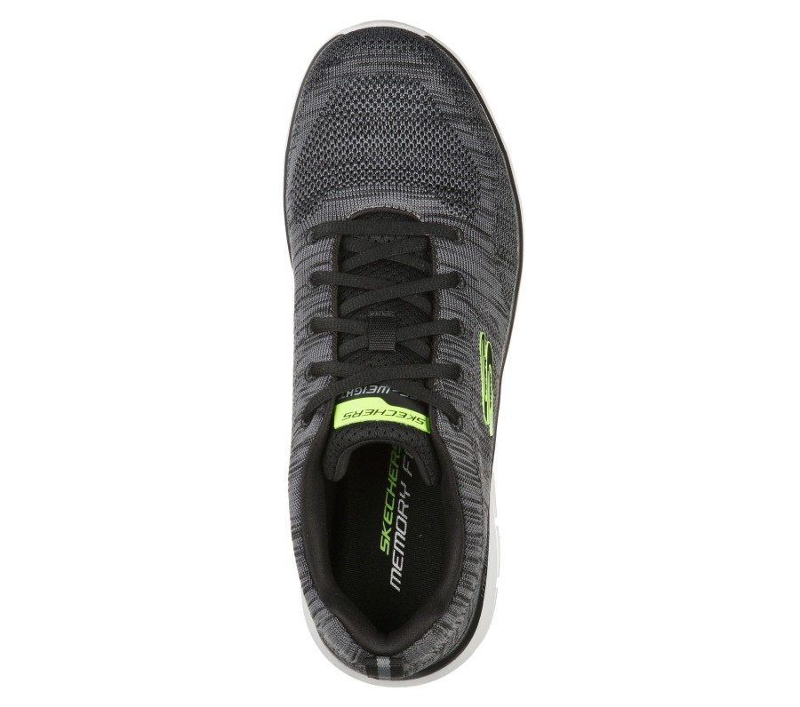 SKECHERS Track - Front Runner Charcoal/Black Athletic Sneakers