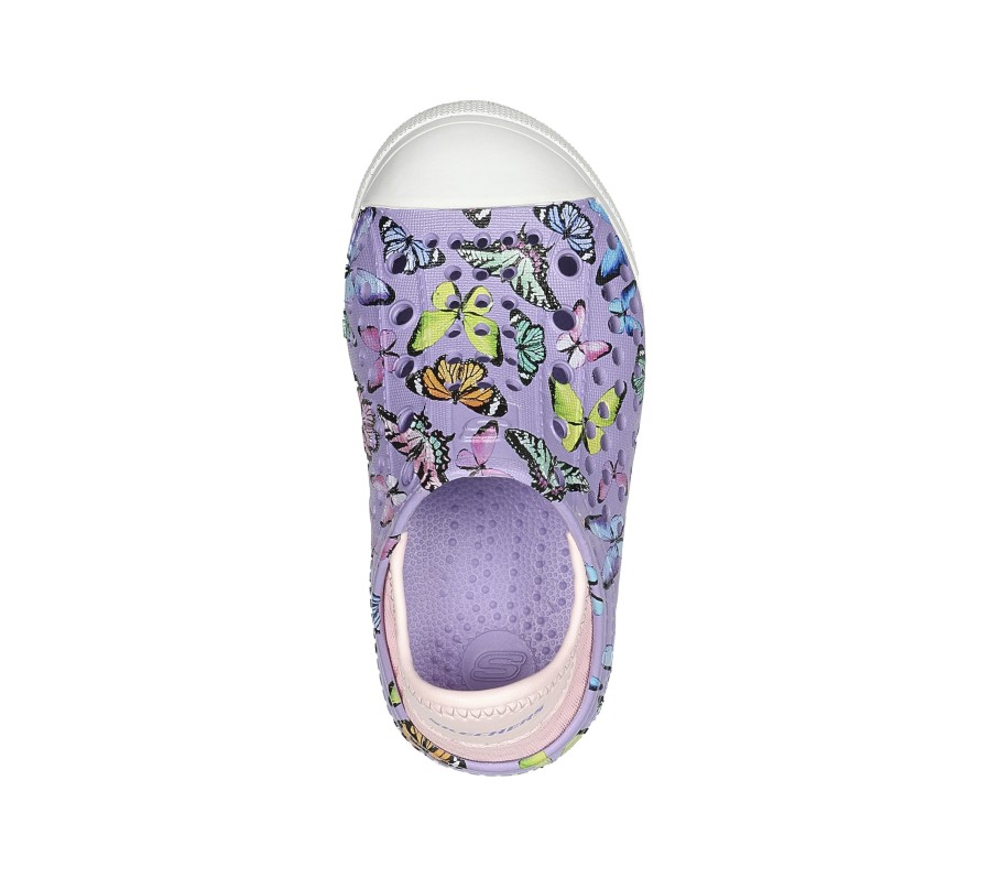 SKECHERS Foamies: Guzman Steps - Butterfly Lavender / Pink Slip-Ons