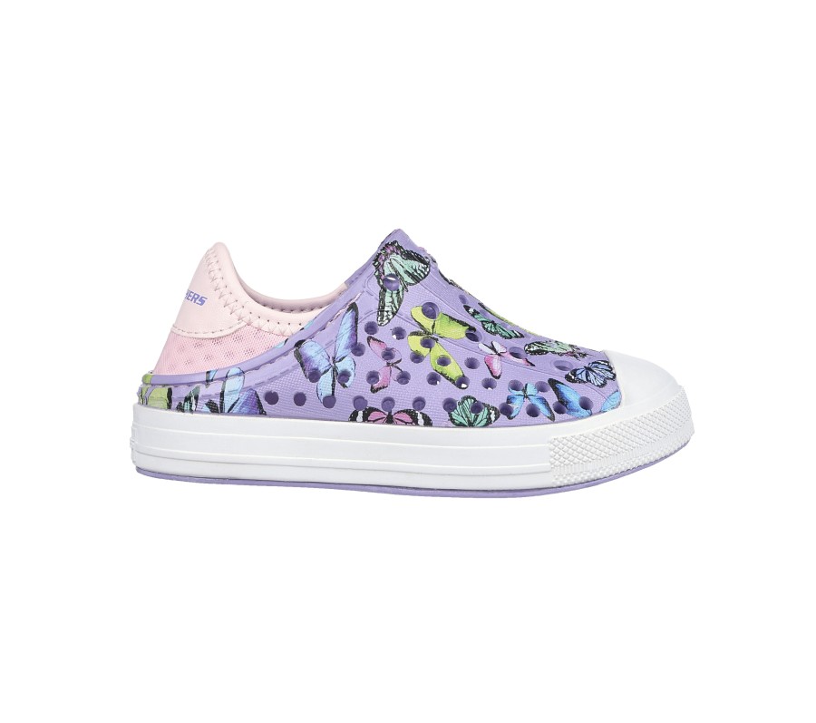 SKECHERS Foamies: Guzman Steps - Butterfly Lavender / Pink Slip-Ons