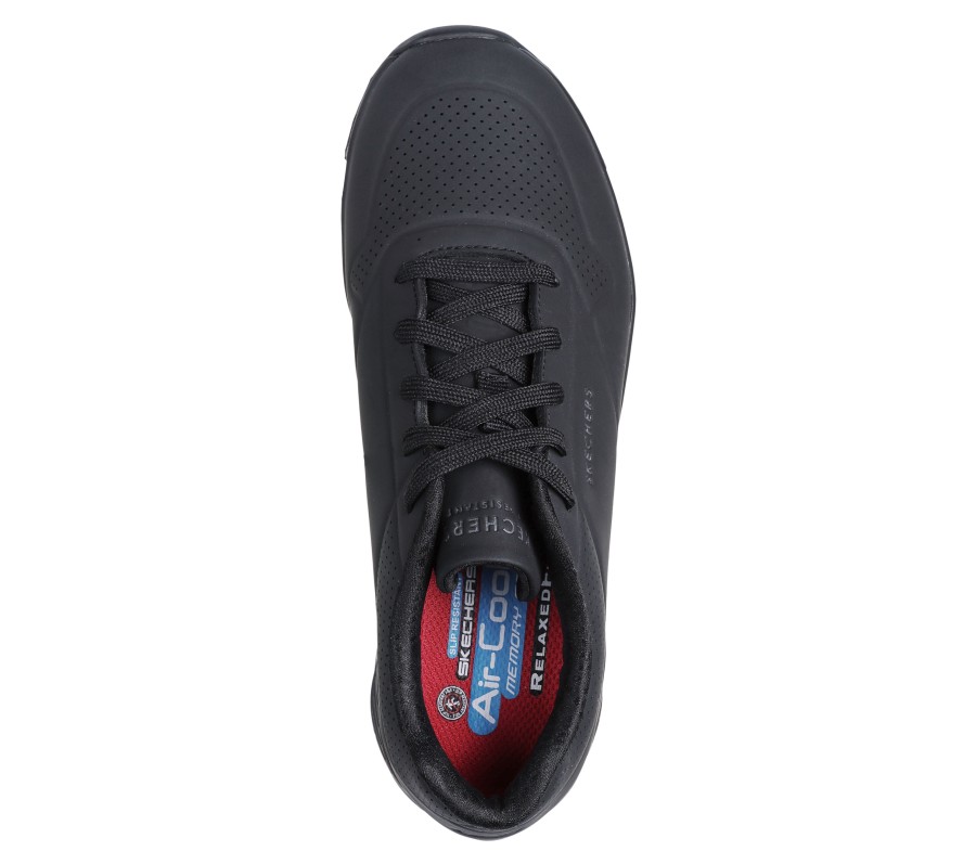 SKECHERS Work Relaxed Fit: Uno Sr Black Work & Safety