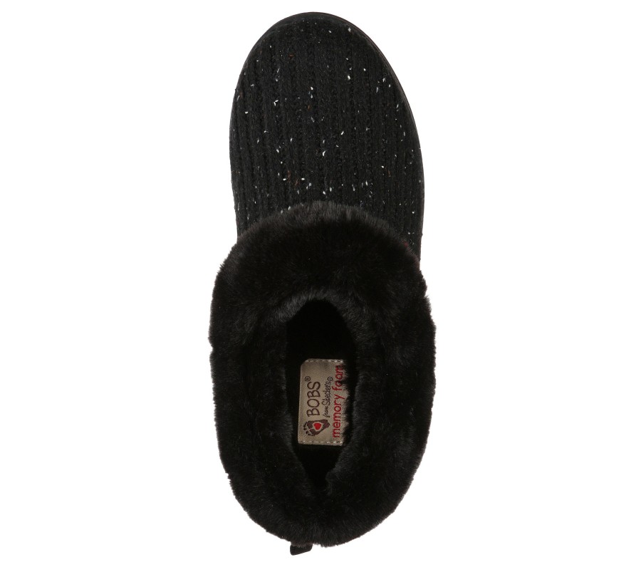 SKECHERS Bobs Keepsakes - Instant Flash Black Slippers